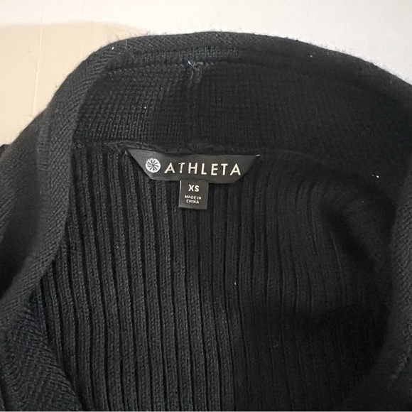 Athleta | Merino Wool Thermolite Sentinel Zip Front Sweater Coat Black | XS - Picture 12 of 16